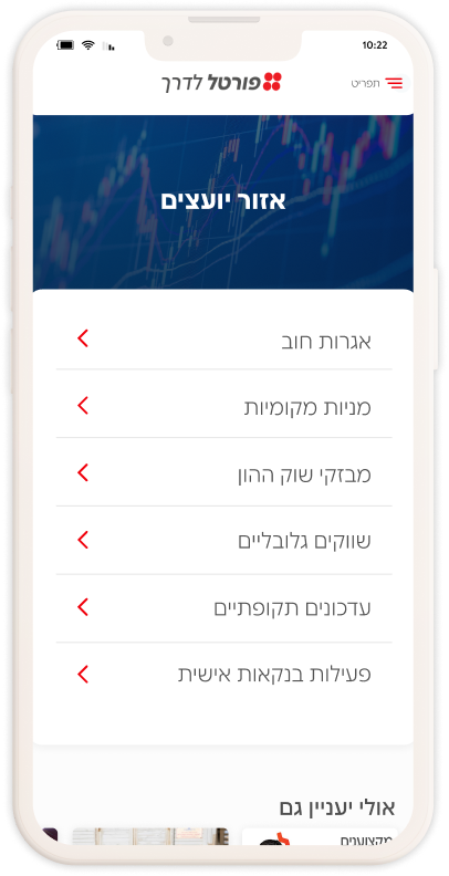 Advisors menu: bonds, local stocks, market indices, global markets, and personal banking