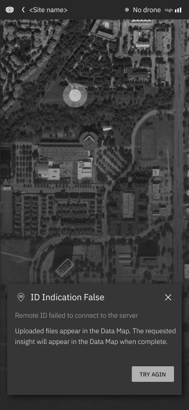 Connection failure state with map